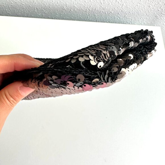 STELLA & DOT | Sequined Margeaux Clutch Purse Folded Envelope Style Bag - Picture 9 of 14